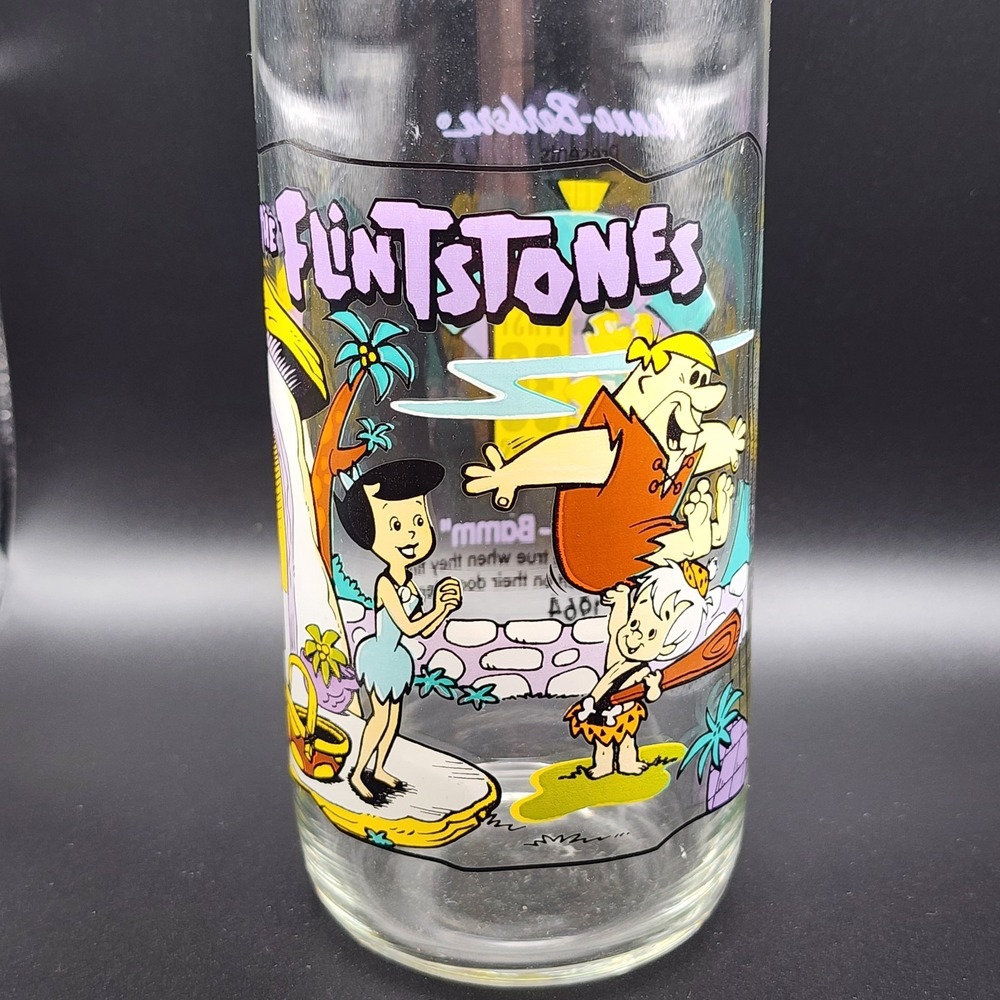 Vintage 1991 Flintstones Hanna-Barbera Hardee's The First 30 Years Glasses 2 - Picture 7 of 8